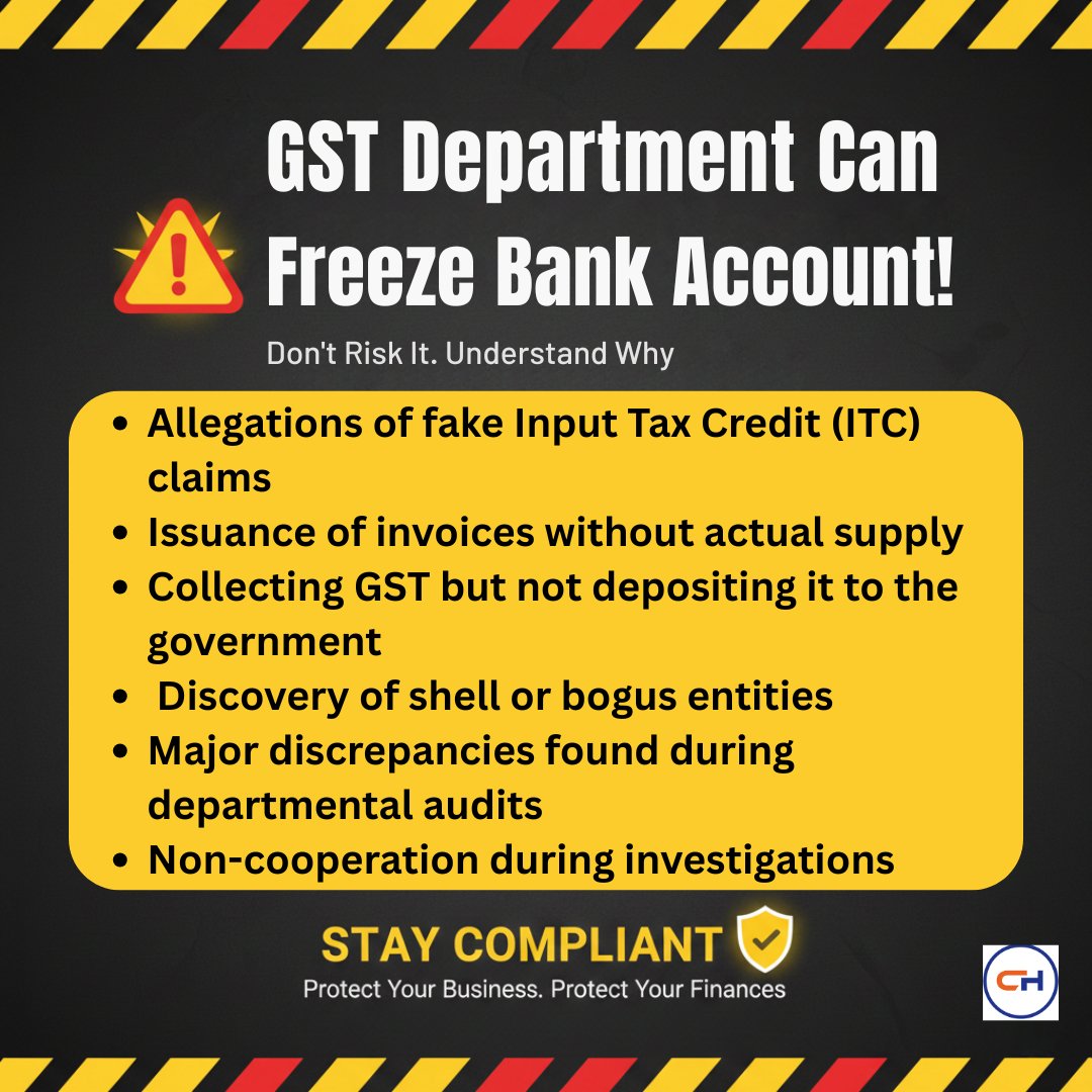 Chartered_help's tweet image. GST department can freeze your bank account!
Read this
#gstmistakestoavoid #gstdepartment #charteredhelp