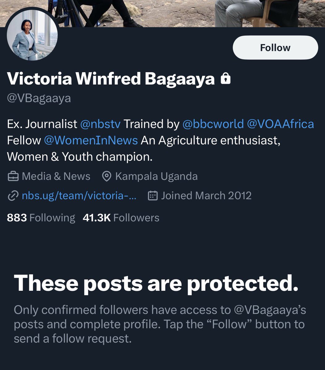 TonyNatif's tweet image. Victoria Bagaaya’s tweets are now protected. She’s clearly media savvy. 

Fellas were starting to resurrect very uncomfortable things. 

This is what @kyofakabuye2 should have done and then cleaned up all those references to sex instead of threatening people.