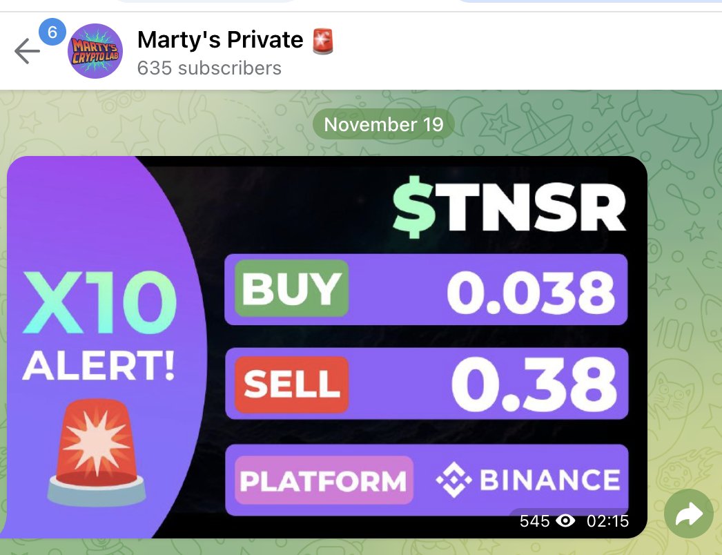martyscryptolab's tweet image. $TNSR x10 signal successfully hit the target! Entry at $0.038 → Exit at $0.38. 🚀

#TNSRUSDT #TNSR