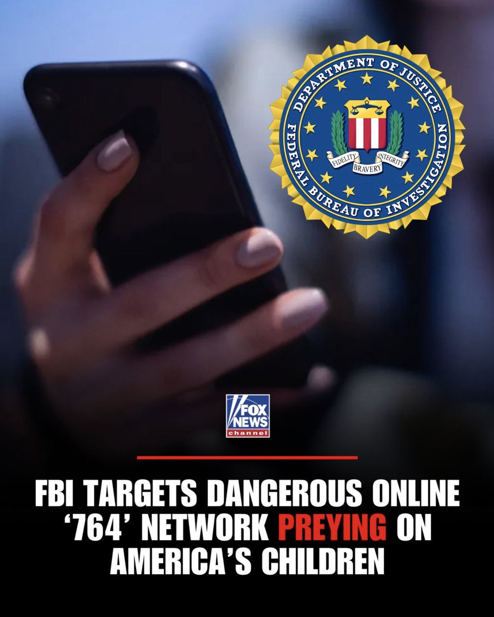 IngrahamAngle's tweet image. NATIONWIDE CRACKDOWN: FBI Deputy Director Dan Bongino says the bureau is ramping up efforts to dismantle the “764” network—an online child-exploitation ring tied to more than 300 ongoing investigations across the U.S.

“The 764 Network is a heinous child-exploitation ring that…