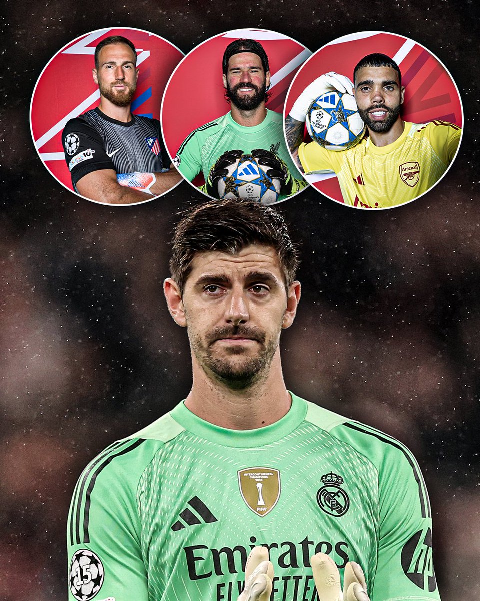 ESPNUK's tweet image. Thibaut Courtois names his top three goalkeepers right now 🧤
