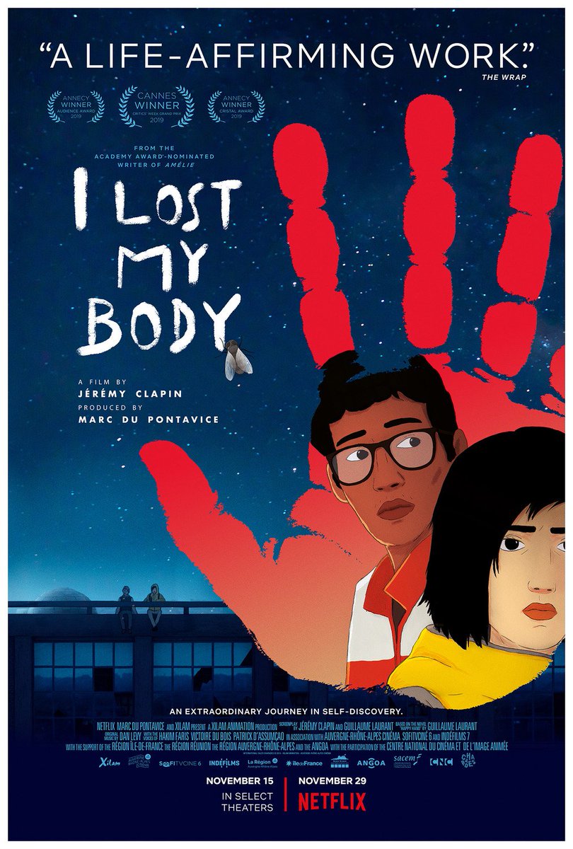catchuanbu's tweet photo. "I Lost My Body" - It's not just a cartoon; it's a profound, existential journey..It's poetic and moving, asking big questions about what we control in life.
It's a movie that makes you think.
#ILostMyBody #FrenchFilm #Netflix #FilmReview #Animated
#MustWatch https://t.co/oNxGoyDeLc