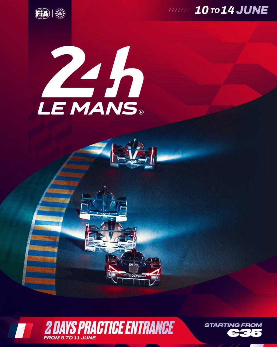 FIAWEC's tweet image. Join us for the 94th @24hoursoflemans 🇫🇷

Discounted tickets for next year’s race are now available with this link (offer ends Sunday):
fiawec.com/en/page/launch…

If you want to feel part of history at the biggest race in the world, this is your chance!

#WEC #LeMans24