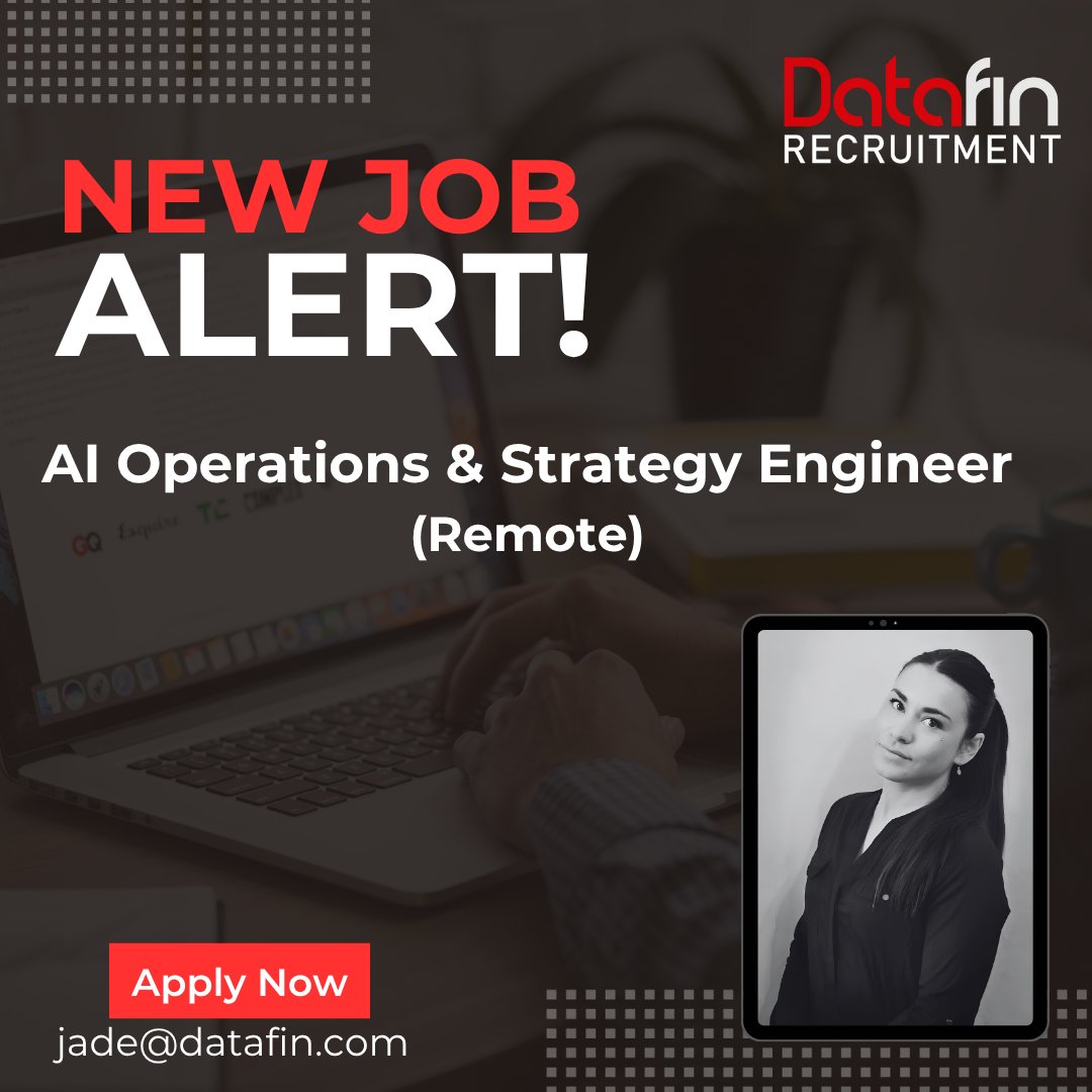 DatafinSA's tweet image. An award-winning marketing technology agency based in Century City is seeking a highly skilled, strategically minded AI Operations &amp;amp; Strategy Engineer to join its senior engineering team.

Apply here - datafin.com/job/ai-operati…

#aioperationsandstrategyengineer #datafinrecruitment