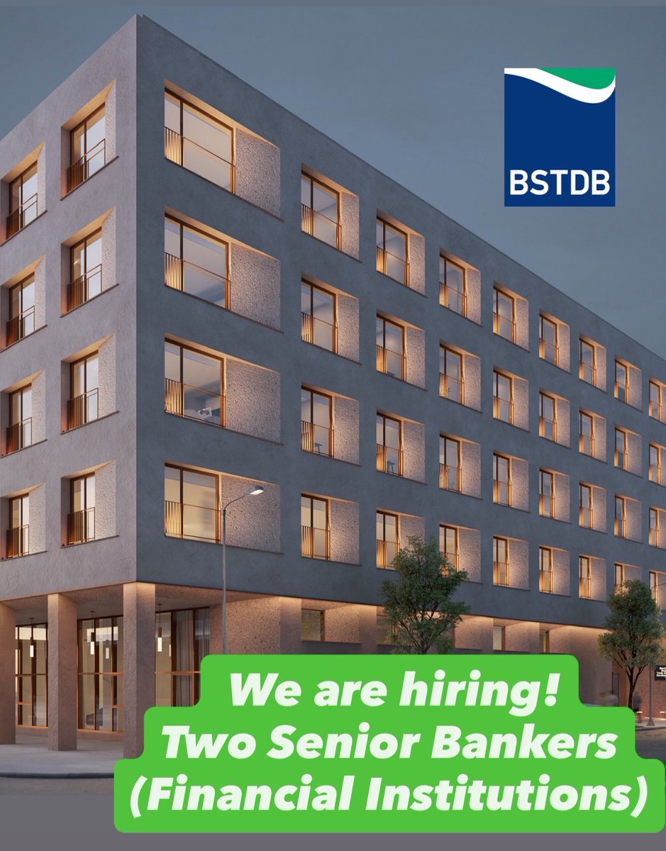 BSTDB's tweet image. We’re expanding! 
@BSTDB is hiring two Senior Bankers to join our Financial Institutions team.

8+ yrs banking experience
Strong credit &amp;amp; modelling skills
FI origination &amp;amp; relationship-building

 Apply: bit.ly/4o5hOYq

#Hiring #BankingJobs 
#DevelopmentFinance…