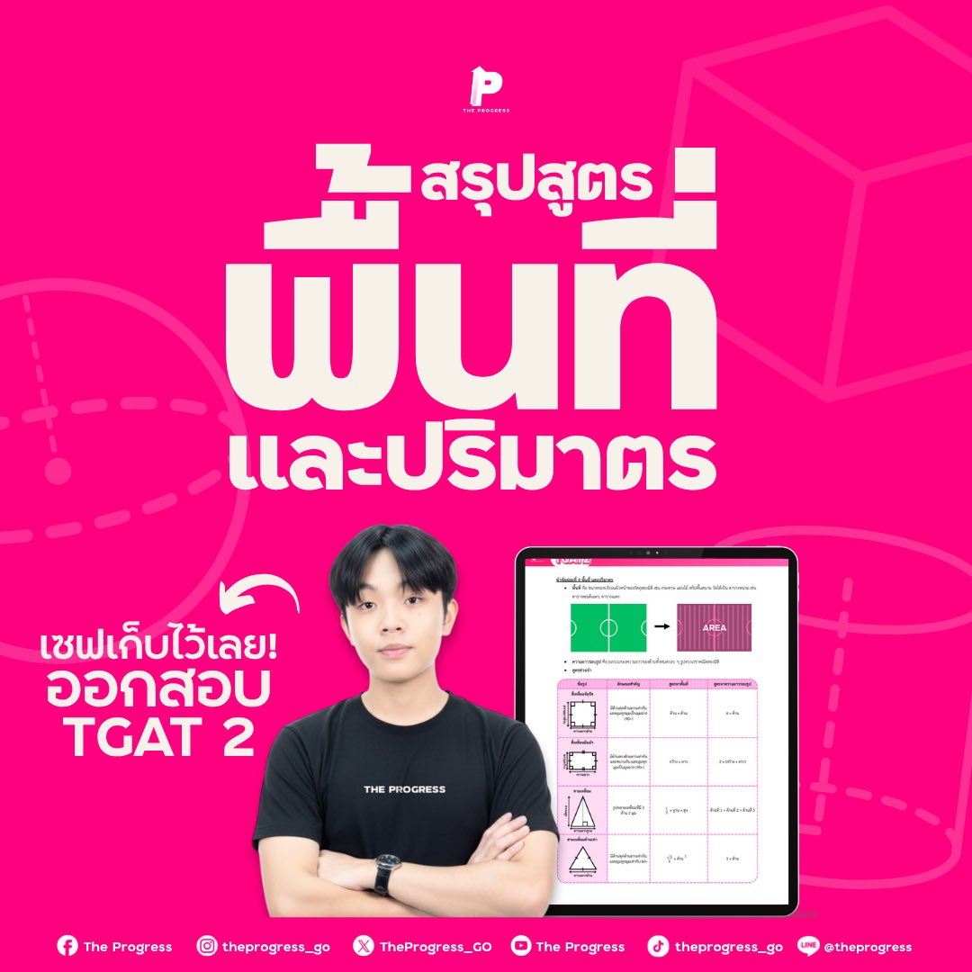 แจกสูตรพื้นที่ และปริมาตร ออกข้อสอบ TGAT ทุกปี!!🔥
อ้างอิงจากข้อสอบจริง
ปี 68 ออกสูตร วงกลม สี่เหลี่ยมจตุรัส
ปี 67 ออกสูตร สี่เหลี่ยมรูปว่าว สี่เหลี่ยมด้านขนาน วงกลม
ปี 66 ออกสูตร วงกลม สี่เหลี่ยมด้านเท่า สี่เหลี่ยมจตุรัส
#dek69 #tgat #tcas69 #ติวฟรี #แจกข้อสอบ
