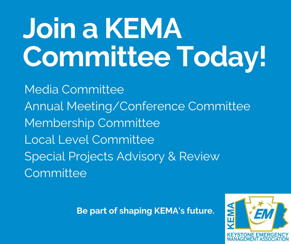 KeystoneEMA's tweet image. KEMA is looking for dedicated members to help shape the future of the Association by serving on one of our committees.

Get involved today! Complete the committee registration form by November 28, 2025:
forms.office.com/r/X1pfwnU0ma