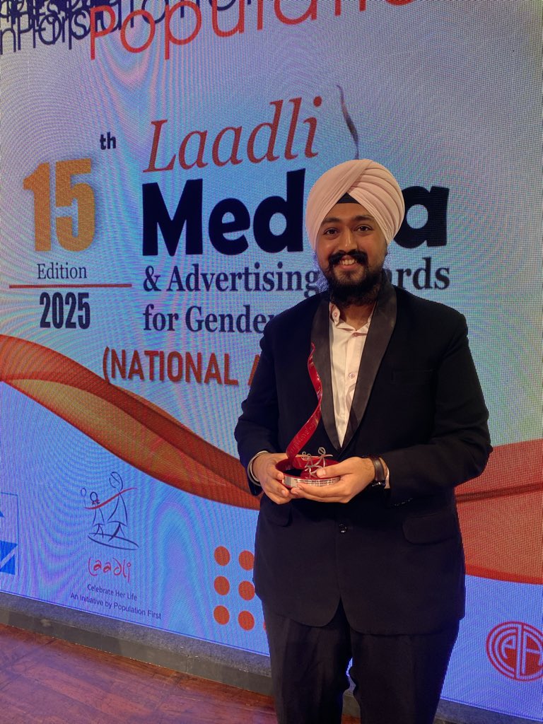 jas_reports's tweet photo. Happy to share that Zijah &amp; I have won the 2025 Laadli Media Award for Gender Sensitivity, for our documentary, The Kaurs of 1984 for @TheQuint! ✨
This is for all the KAURS who still face the wrath of 1984, even 41 yrs after the massacre.
Thank you, @Laadli_PF @UNFPA for this :) https://t.co/DfLr3XSQo6