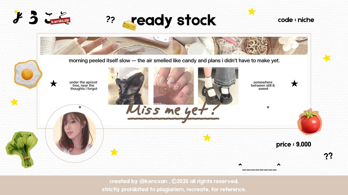 kencxan's tweet image. help retweet? ありがとう! 🍅 #zonauang

hai, aku ready layout giselle free retext! bisa di jemput sekarang, available by req ia.