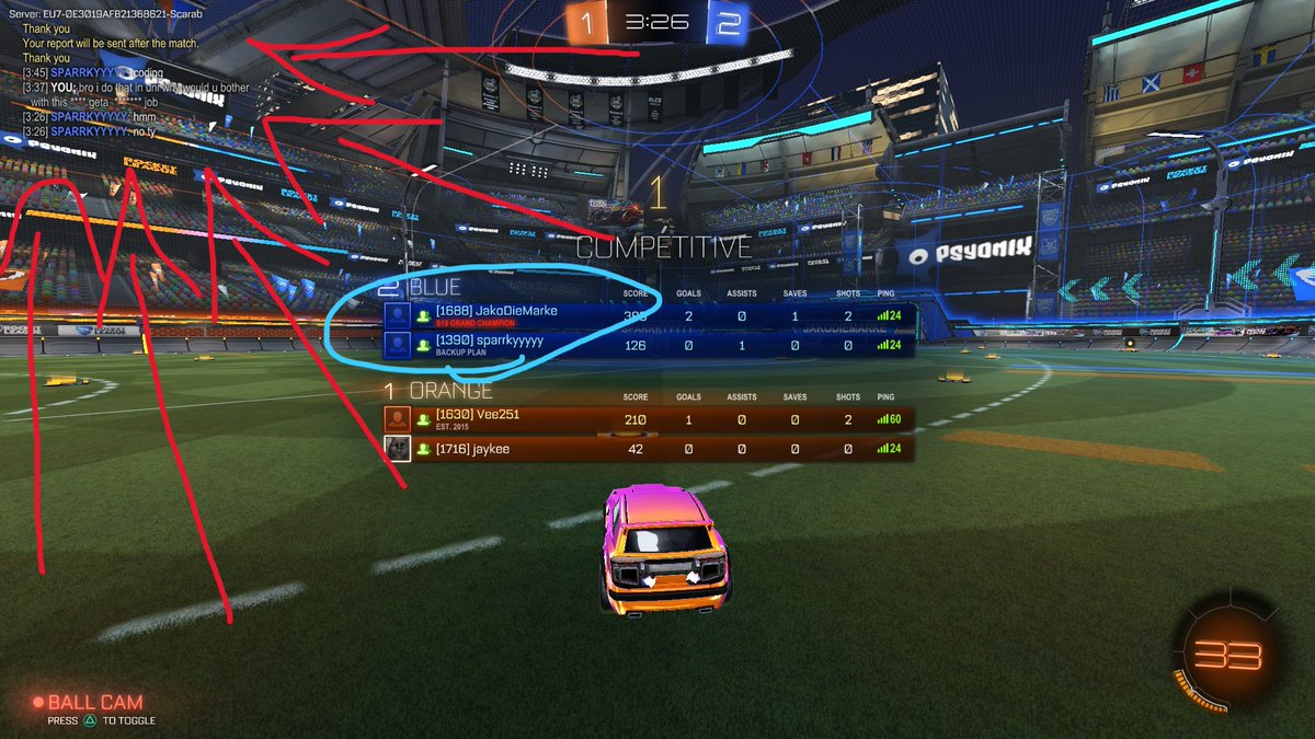 how is RL in this state, every second game its bots or DDoSers, and the fact that they can openly admit to it and not be punished is insane, what even is this lads (ik its hard to read screenshot) <a href="/RocketLeague/">Rocket League</a> <a href="/RL_Support/">Rocket League Help</a>
