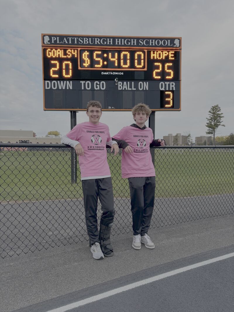 Goals for Hope soccer tournament raised $5,400 for FitzPatrick Cancer Center-the most in its 3-year history! What started as my son Benjamin's NHS project continued under my son Nathaniel's leadership. Nearly 50 youth teams proved that students can create lasting change!