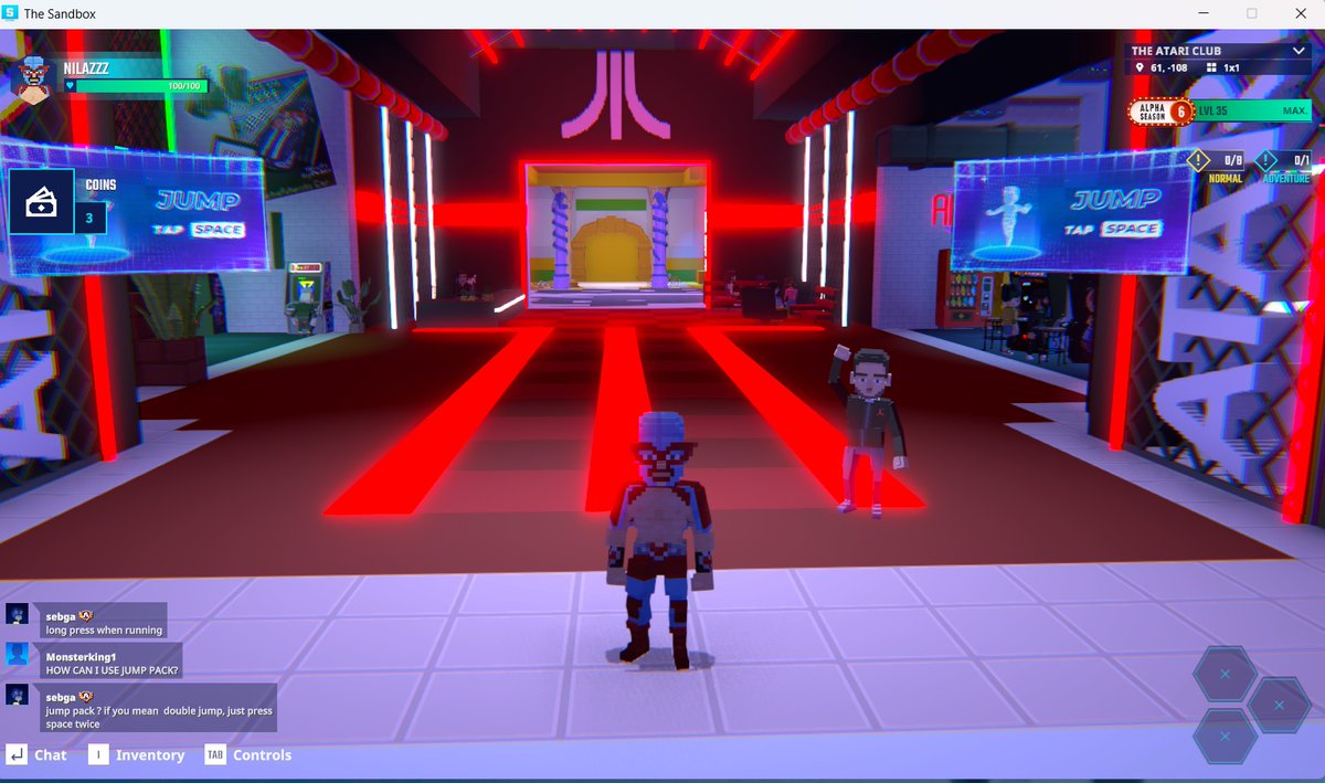Nilssff's tweet photo. This Atari Corridor needs some elevator music @TheSandboxGame  https://t.co/7BeCLuBPRo https://t.co/q9D5jsn8vf