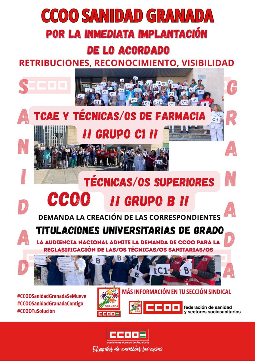 #ccoosanidadgranadasemueve 
#ccoosanidadgranadacontigo 
#CCOOTuSolución