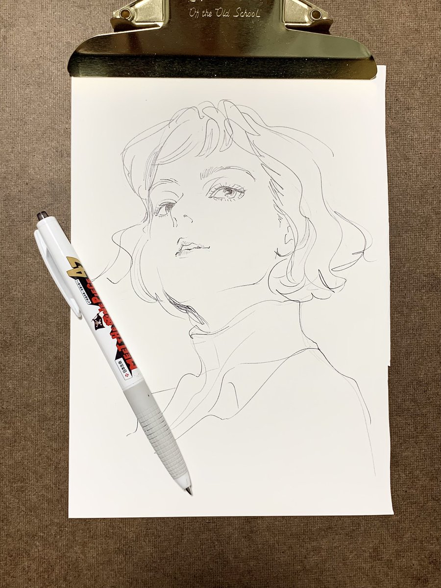 油性ボールペンで息抜きらくがき