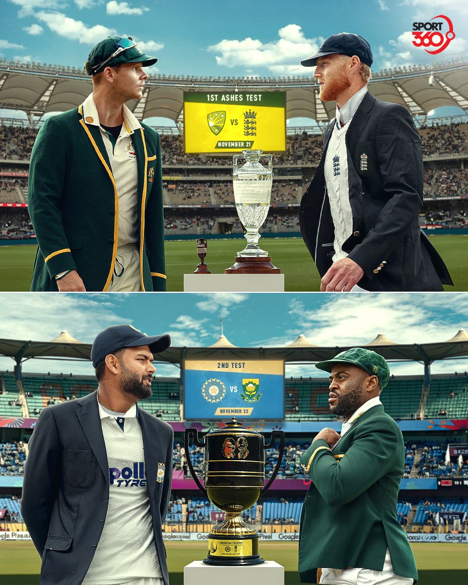 Sport360's tweet photo. It's an epic weekend ahead for all Test cricket fans 🇦🇺🏴󠁧󠁢󠁥󠁮󠁧󠁿🇮🇳🇿🇦

#AUSvENG #INDvSA https://t.co/La9LMFzodO