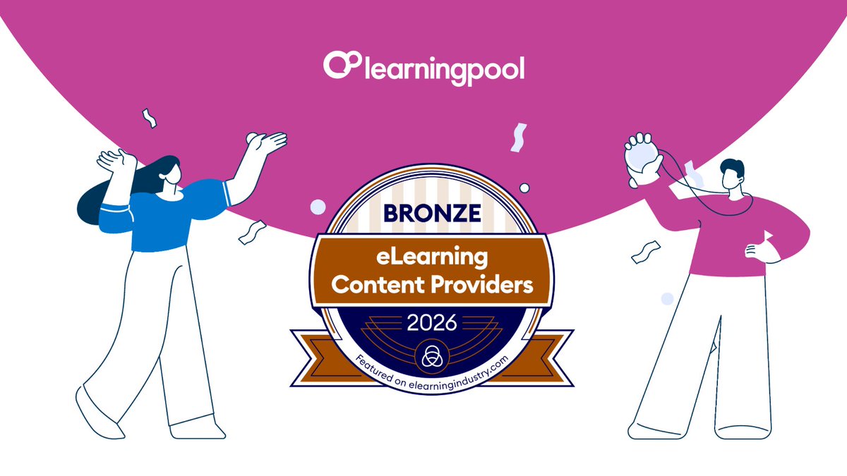 LearningPool's tweet image. 🎉 We’re proud to be named a Bronze Winner in @elearnindustry’s Top eLearning Content Development Companies 2026!
From immersive 3D simulations to AI-powered learning, we help organizations create real behavioural change.

Read more: hubs.ly/Q03VbbTM0

#DigitalLearning