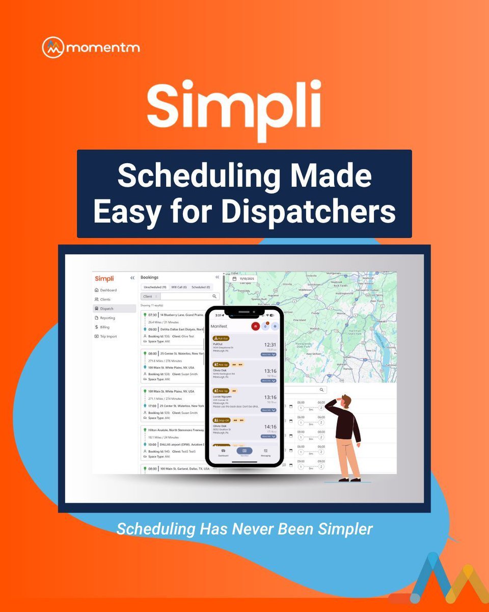 momentmtech's tweet image. Is scheduling a time suck? Now it’s just drag and drop.
Simpli makes scheduling smooth, fast, and frustration-free.
✅ For dispatchers who want less chaos, more control.

#LogisticsTech #FleetManagement #Simpli