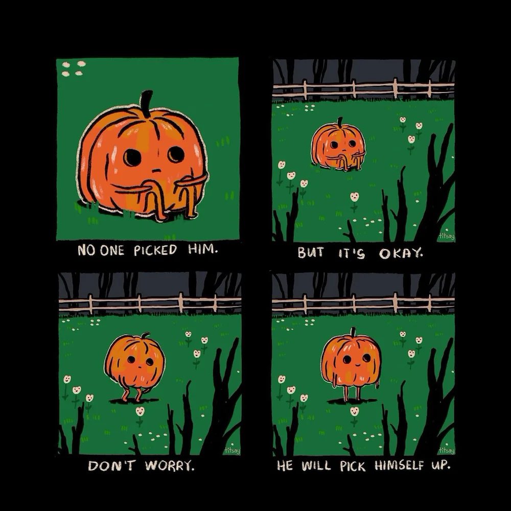 The lonely pumpkin, glowing softly in a world that walked past him 🎃 

#HorrorFamily #HorrorCommunity