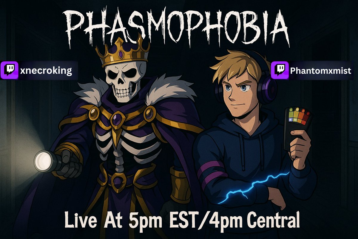 XxNecroKing's tweet photo. Doing a collab stream with my boi Misty later! Dont forget to tune in and watch the shanegians! 5pm EST/4pm Central https://t.co/I3s955kvFQ #twitch #twitchstreamer #gamer #Phasmophobia #goinglive #contentcreator https://t.co/9XD1fYiU49