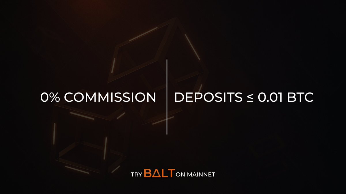 BALTprotocol's tweet image. Test BΔLT on Mainnet ⚡

0% commission on deposits ≤ 0.01 BTC.

Build your first Bitcoin inheritance vault today.

Test BΔLT: balt.jxlabs.xyz

BALT info: jxlabs.xyz/balt

#Bitcoin #BΔLT