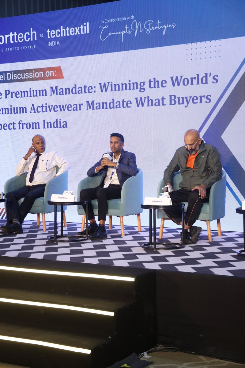 techtextilindia's tweet image. Power-packed conversations on India’s Activewear Future at Techtextil India 2025. Scale, quality &amp;amp; global leadership—decoded by the best in the game.
📍Hall 4, BEC Mumbai

#techtextilindia #techtextilindia2025 #sporttech #conference2025