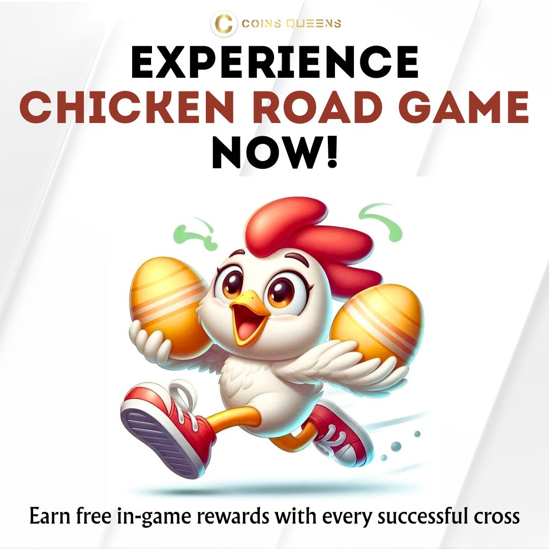#ChickenRoadGame by #CoinsQueens!
 
To Learn More &gt;
coinsqueens.com/blog/chicken-r…

#chickenroad #mobilegame #gamingcommunity #tapandrun #gamerewards #playtoearn #syria #ethiopia #zambia #pakistan #mozambique #hungary #cotedivoire #congokinshasa #cameroon #bosniaherzegovina