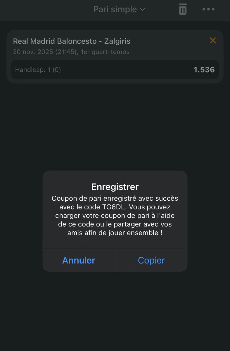 africanbetting's tweet image. #Realmadrid    🆚 #Zalgiris                  

➡️ Pronostic : 1 er quart temps Handicap 1 (0) 

💰 Gain potentiel : 2.242.500 XOF 

🔥🔥💥▶️ #Melbet : ➡️
🔥🔥💥▶️ Code Pari ➡️ TG6DL

🔥🔥💥▶️CODE PROMO : xfree   (Inscris-toi avec le code promo et reçois un bonus équivalent au…