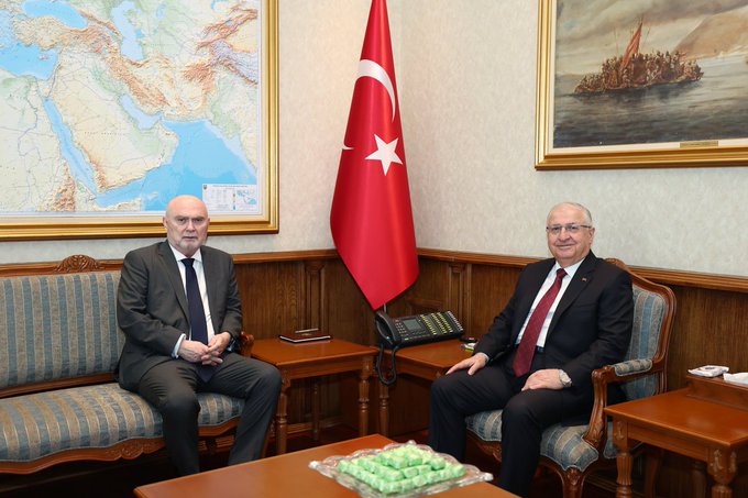 OSCESecGen's tweet image. Productive meeting today with Türkiye’s Minister of National Defense, Yaşar Güler @tcsavunma.

We discussed key security challenges across the OSCE area and the importance of dialogue, cooperation, and confidence-building to reduce tensions and strengthen stability.