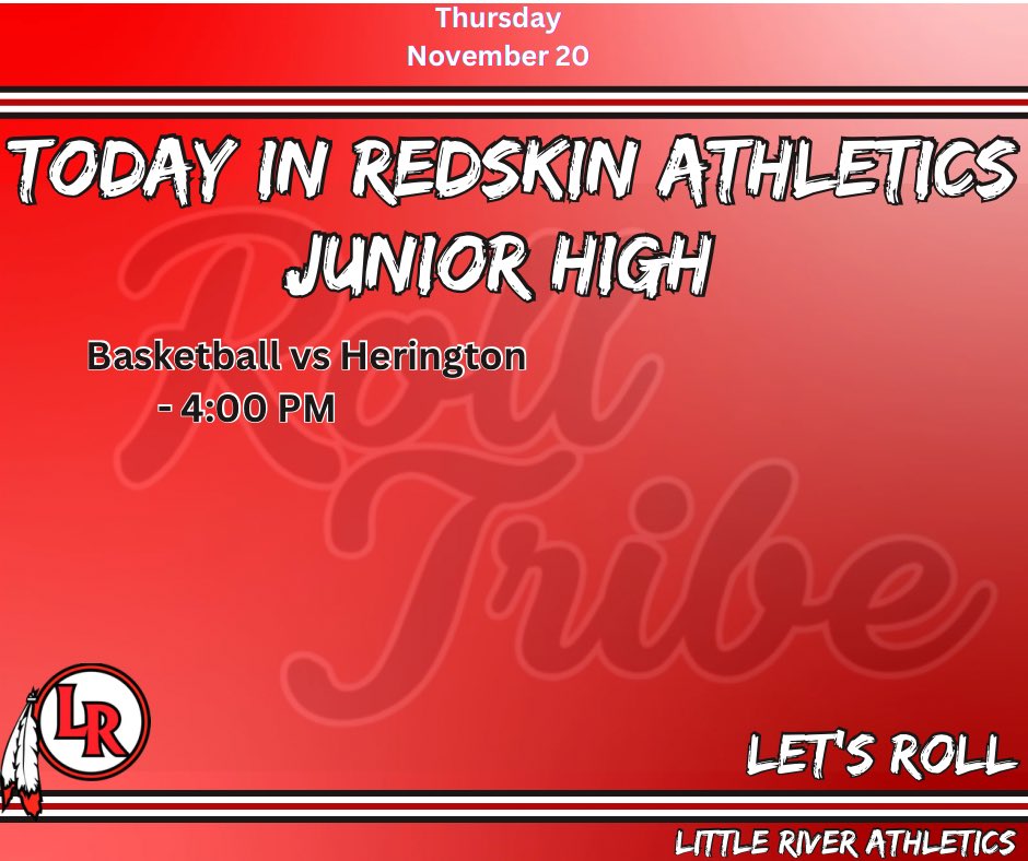 Our Junior Skins kick off their basketball season today at Home vs Herington!!

Good luck Skins‼️
#RollTribe