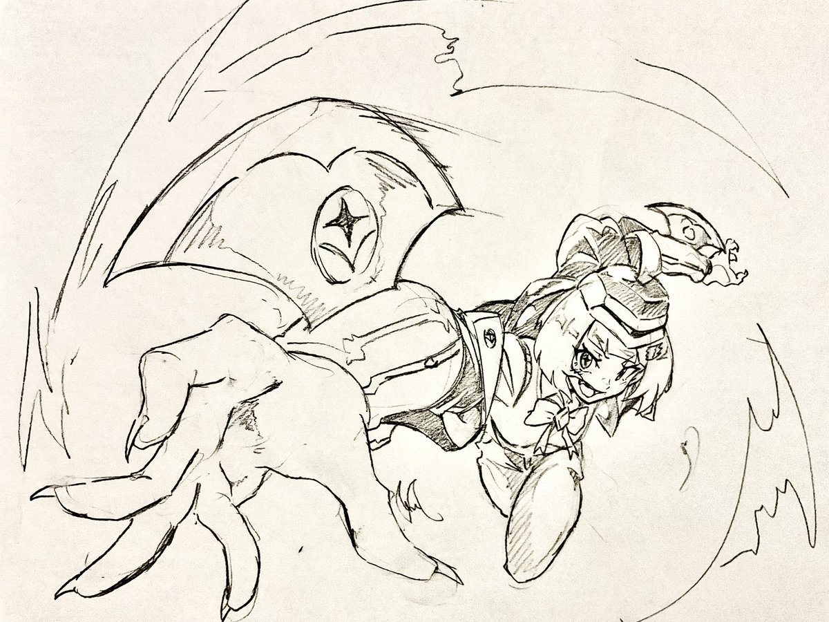 analogmon's tweet image. らずさんの轟ヤブサちゃん描かせていただきました！