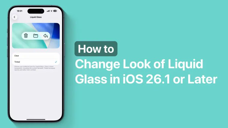 iOSHacker1's tweet image. How to Change Look of Liquid Glass in iOS 26.1 ioshacker.com/how-to/change-…