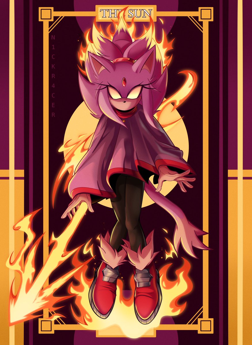 aerorac3r's tweet image. A lone flame can burn bright!

#blazethecat #outcomememories #sonicthehedgehog