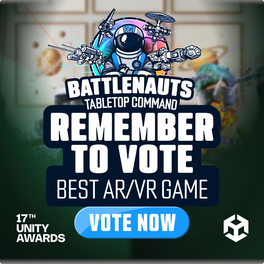 PopupAsylum's tweet image. 🚀 Voting closes tomorrow! Don&apos;t forget to vote for Battlenauts for Best AR/VR Game 🙏
unity.com/awards 
#UnityAwards #MadeWithUnity #GameDev #Unite2025