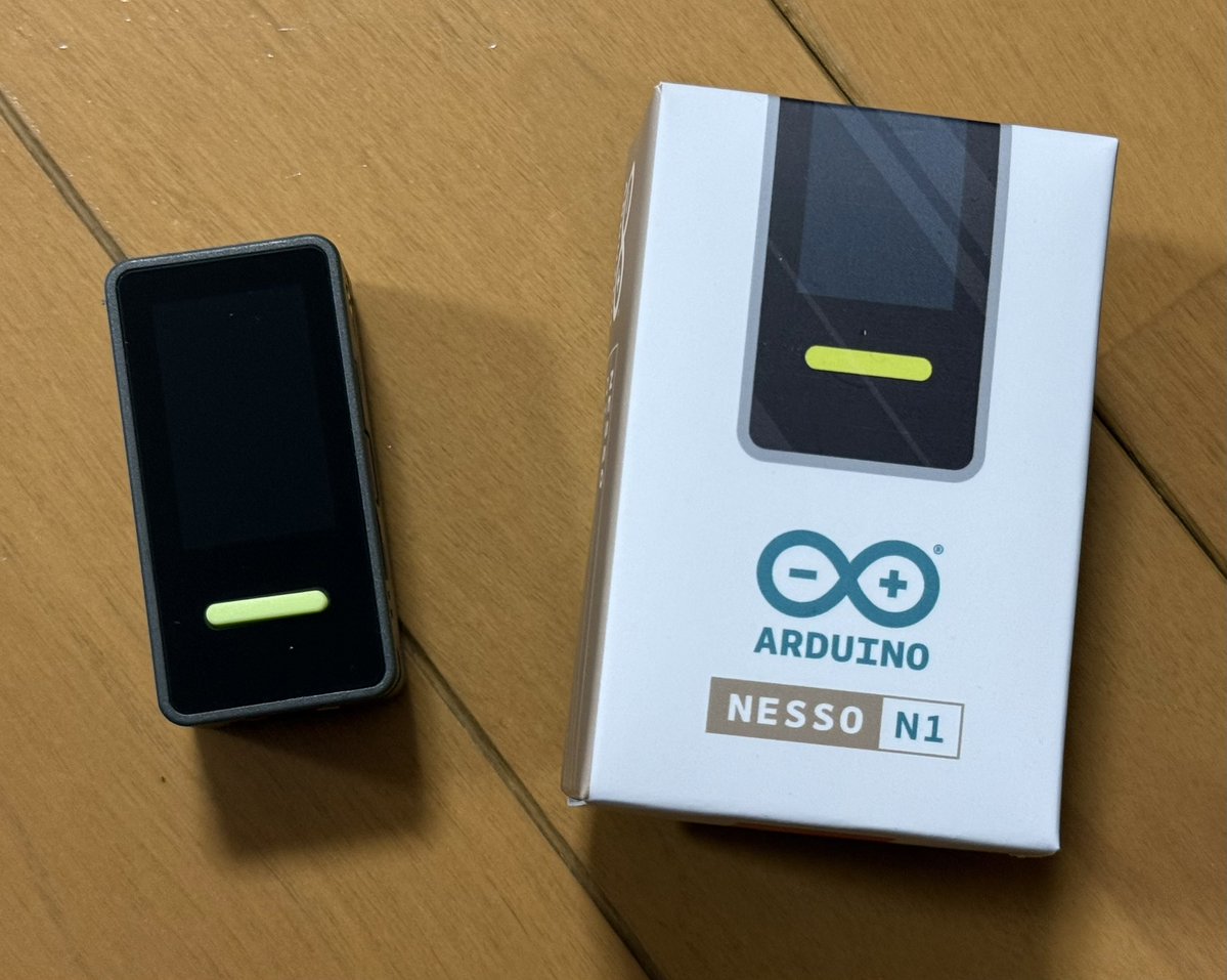 youtoy's tweet image. 今日の近所のコンビニ案件、
#Arduino Nesso N1 がきた！

#M5Stack