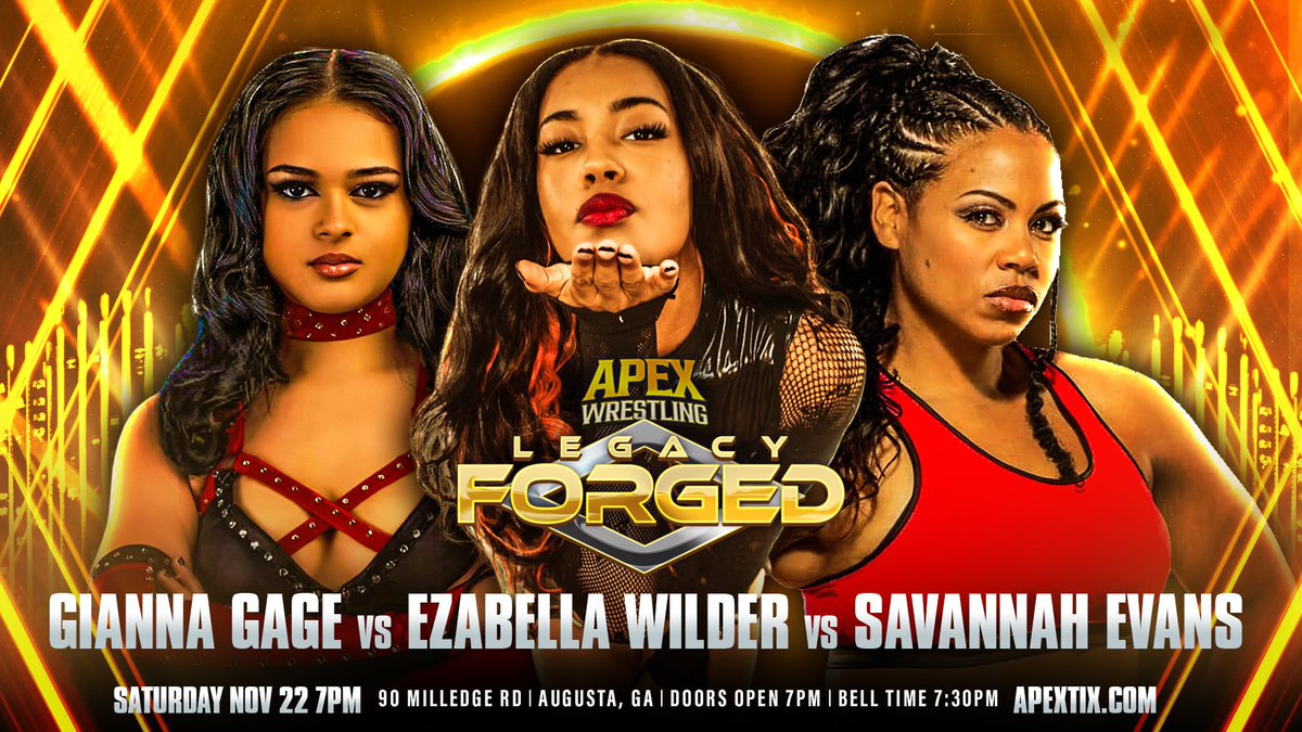 Why haven’t you grabbed your tickets yet?

Apex Wrestling hits Augusta THIS SATURDAY and it’s only $5 to get in.

Full concessions
Legion bar open
Merch available
Talent meet-and-greets all night
GA $5
VIP $20
VetTix free
Doors 7
Bell 7:30
Tickets: apextix.com or