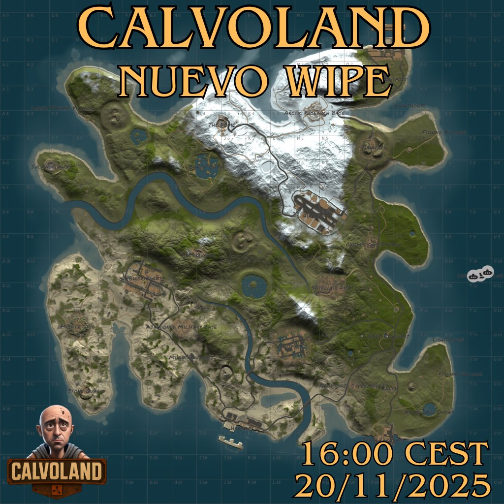Calvoland's tweet image. 💎CALVOLAND!!!NUEVO WIPE💎
🗺Mapa:Procedural,Tamaño:3000🌍
🔌IP Server: client.connect 202.36.95.45:21396 🕹

#calvoland #Playrust #rustpc #Gameplay #rustserver #rustgameplay #CineCongoleño