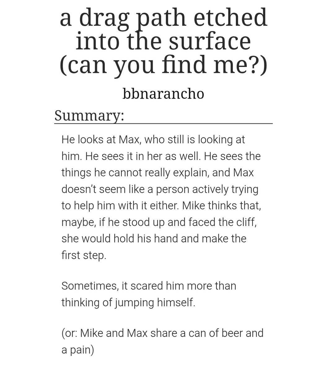 platonic #madwheeler fic
a drag path etched into the surface (can you find me?)
archiveofourown.org/works/74493741