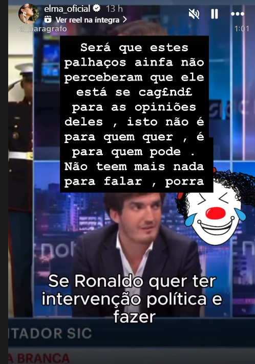 CabineSport's tweet photo. Irmã de Cristiano Ronaldo revoltada com comentadores 😳 https://t.co/ru7hJ4eUXY