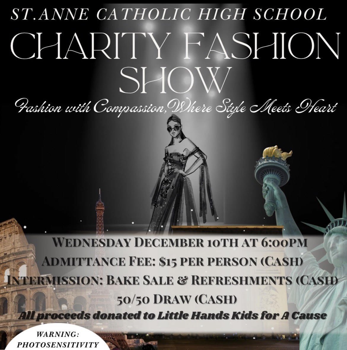 We’re thrilled to announce this year’s SAH Charity Fashion Show, where our amazing students will take the runway modeling stylish looks from local community shops! Join us as we celebrate fashion, community pride, and the spirit of giving back. Contact school for tickets!