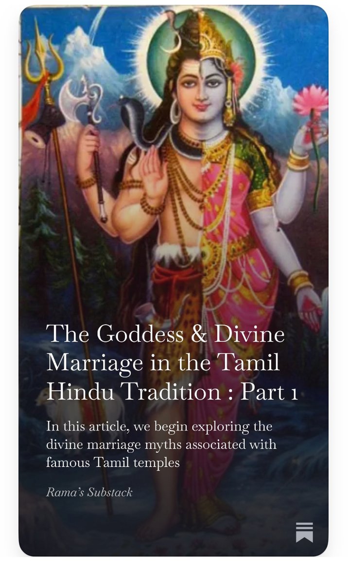 maa_bhaishiiH's tweet image. Are you a non-Tamil Hindu fascinated by the magnificient temples in Tamil Nadu and plan to visit them but wish you had knowledge of the sthalapurāṇas behind them? Here is my first series of substack articles on the divine marriage myths associated with the various Hindu temples…