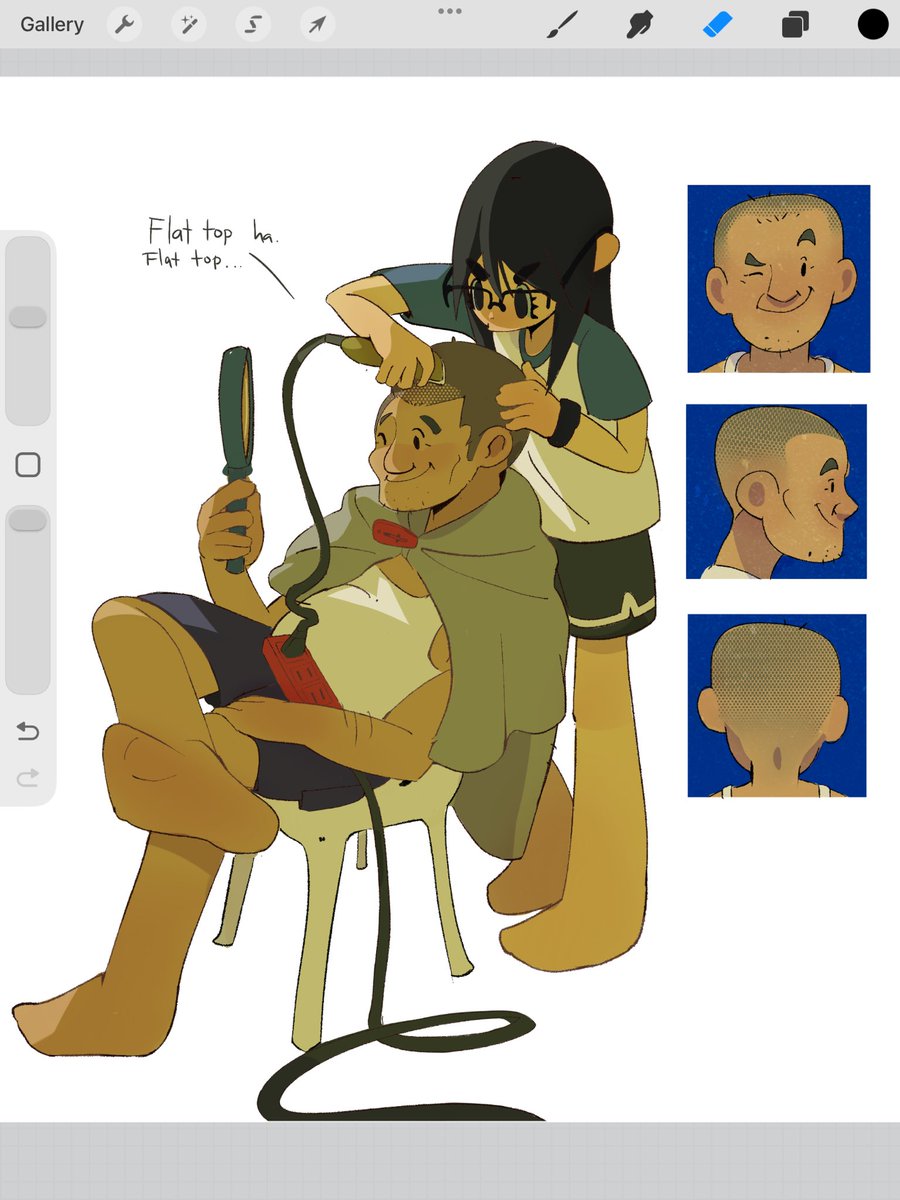 i shaved my papa's hair