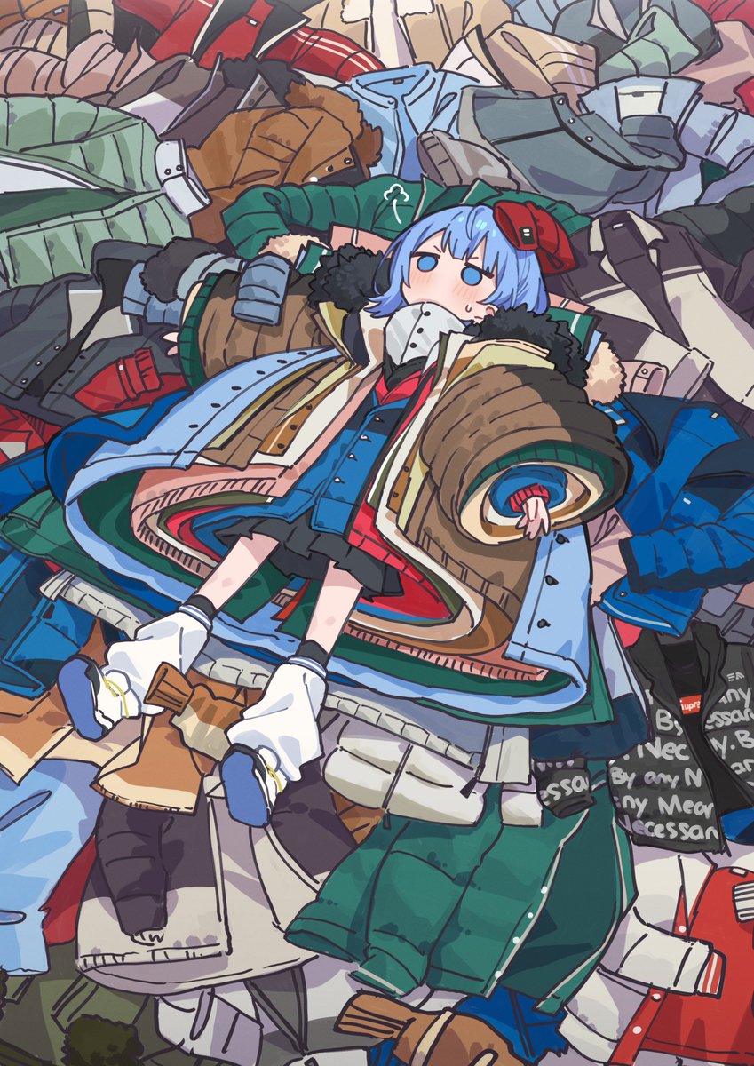 sakiさん専用 アニメ 宝石 水色 11000着🧥 すいちゃんに温かくしてあげてくれてありがとうw