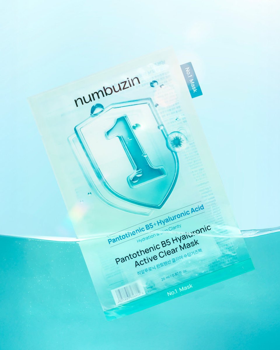 ohsionstyle's tweet image. Sion with NUMBUZIN No.1 Pantothenic B5 Hyaluronic Active Clear Mask