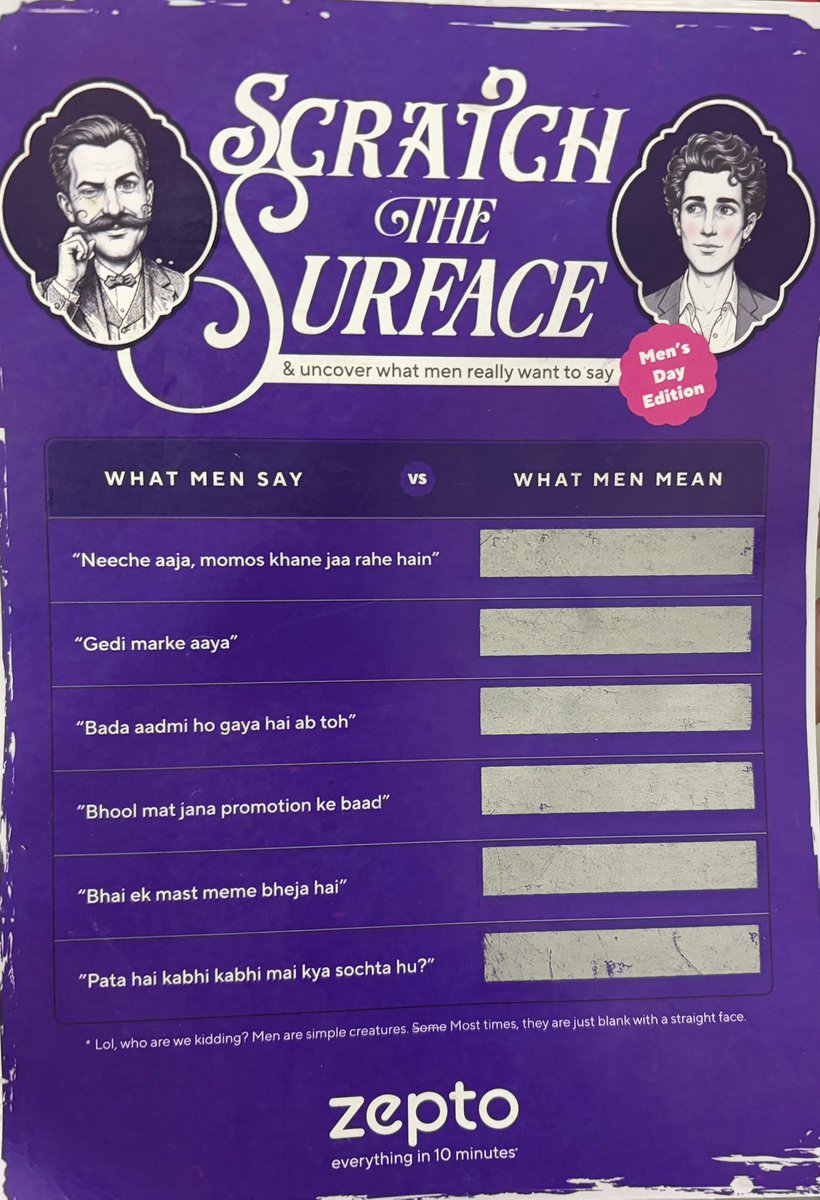 SibbalTechTalks's tweet image. Shoutout to @ZeptoNow for this heartfelt Men’s Day card drop! Celebrating those quiet acts of love—like Dad fixing the tubelight or decoding “Gedi marke aaya” (aka “I’m here for you”). Grateful to founders @aadit_palicha &amp;amp; @v0hra for innovating not just 10-min deliveries, but…