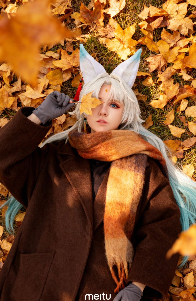 Meituで紅葉の加工すごい😱