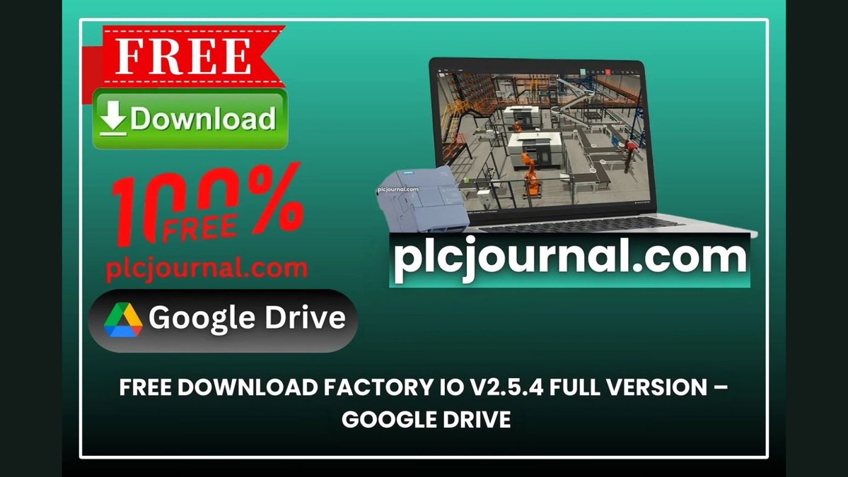 plcjournal's tweet image. Download Full Version – Factory I/O V2.5.4 (Google Drive Link)
Working with industrial automation, PLC programming or factory simulation ?
Then this software is a must-have for you! Download now for free — no paid subscription required.#factoryio #plcsoftware #plcprogramming