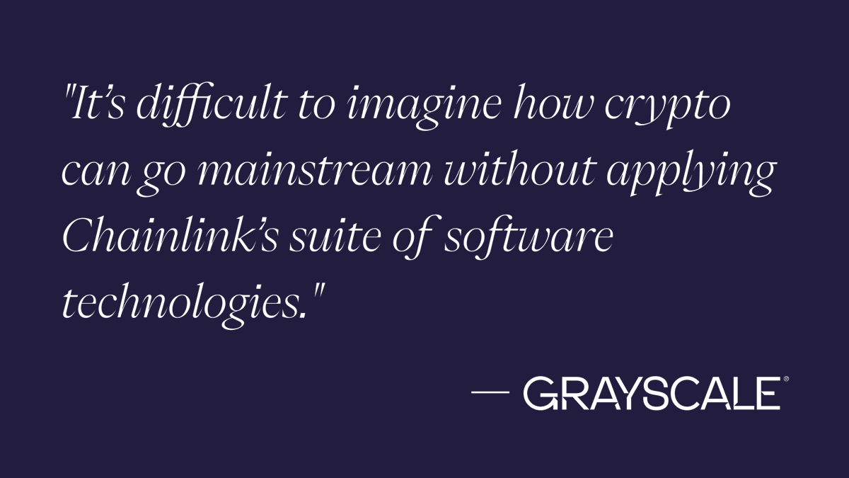 If Grayscale is openly stating that mainstream crypto adoption requires Chainlink’s tech stack, it tells you where the real infrastructure story is heading.

The rails have been chosen.

Read the full report here: research.grayscale.com/reports/the-li…

$LINK #Chainlink