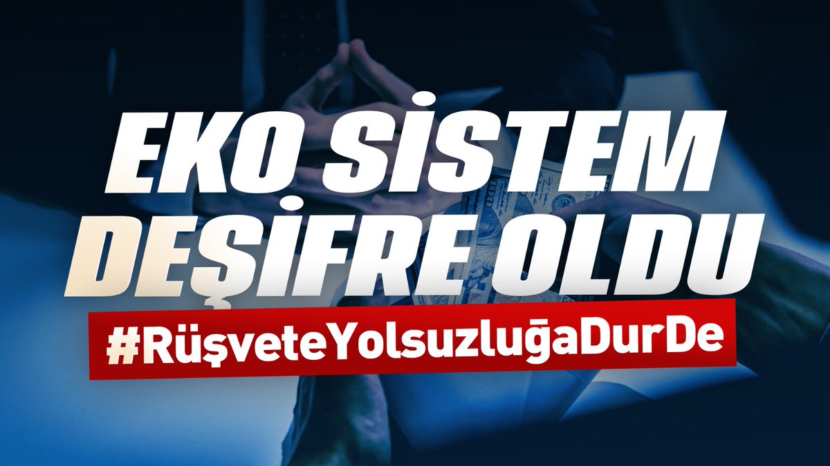 Belediyeler halkın emaneti, şeffaflık ise bu emanetin sigortasıdır.
Emanete sahip çıkmak hepimizin görevi, #RüşveteYolsuzluğaDurDe
EKO Sistem deşifre oldu, yargı sonuna kadar gitmeli!