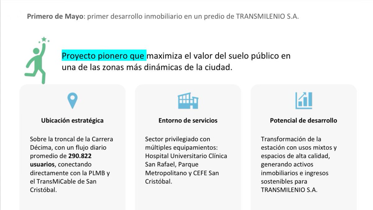 idepbogotadc's tweet image. 🚧🌱 Comienza nuestro primer proyecto urbano.
La estación intermedia Primero de Mayo será el primer desarrollo de ciudad en un suelo propio de TRANSMILENIO S.A.

Más de 16.000 m² se transformarán en vivienda, comercio y espacio público.

Así #TransMiConstruyeCiudad 💪🏻