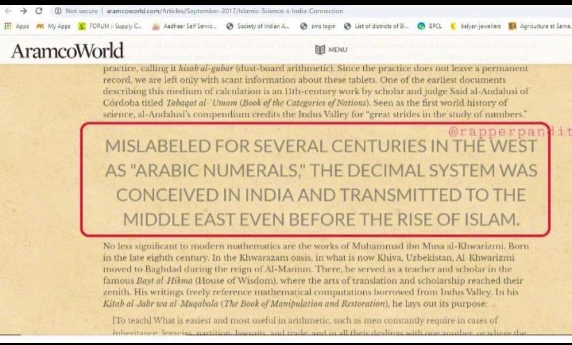 RapperPandit's tweet image. 🚨It is Hindu Number system, NOT Arabic Says the Saudi Government Company. Read on 🧵